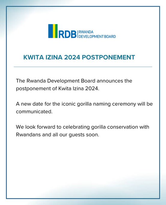 Kwita Izina 2024 Announcement